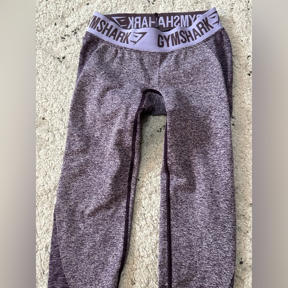 Gymshark Womens Size XS Low Rise Purple Seamless Logo Waist Flex Legging  EUC - Picture 6 of 8